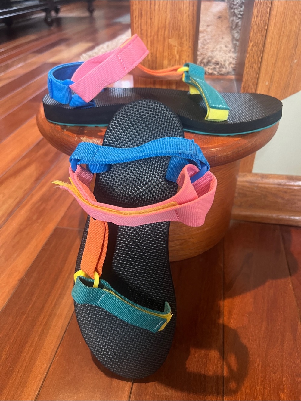 Teva womens Colorblock Strappy Sandals - Orange size 10 never wore. - Picture 7 of 9